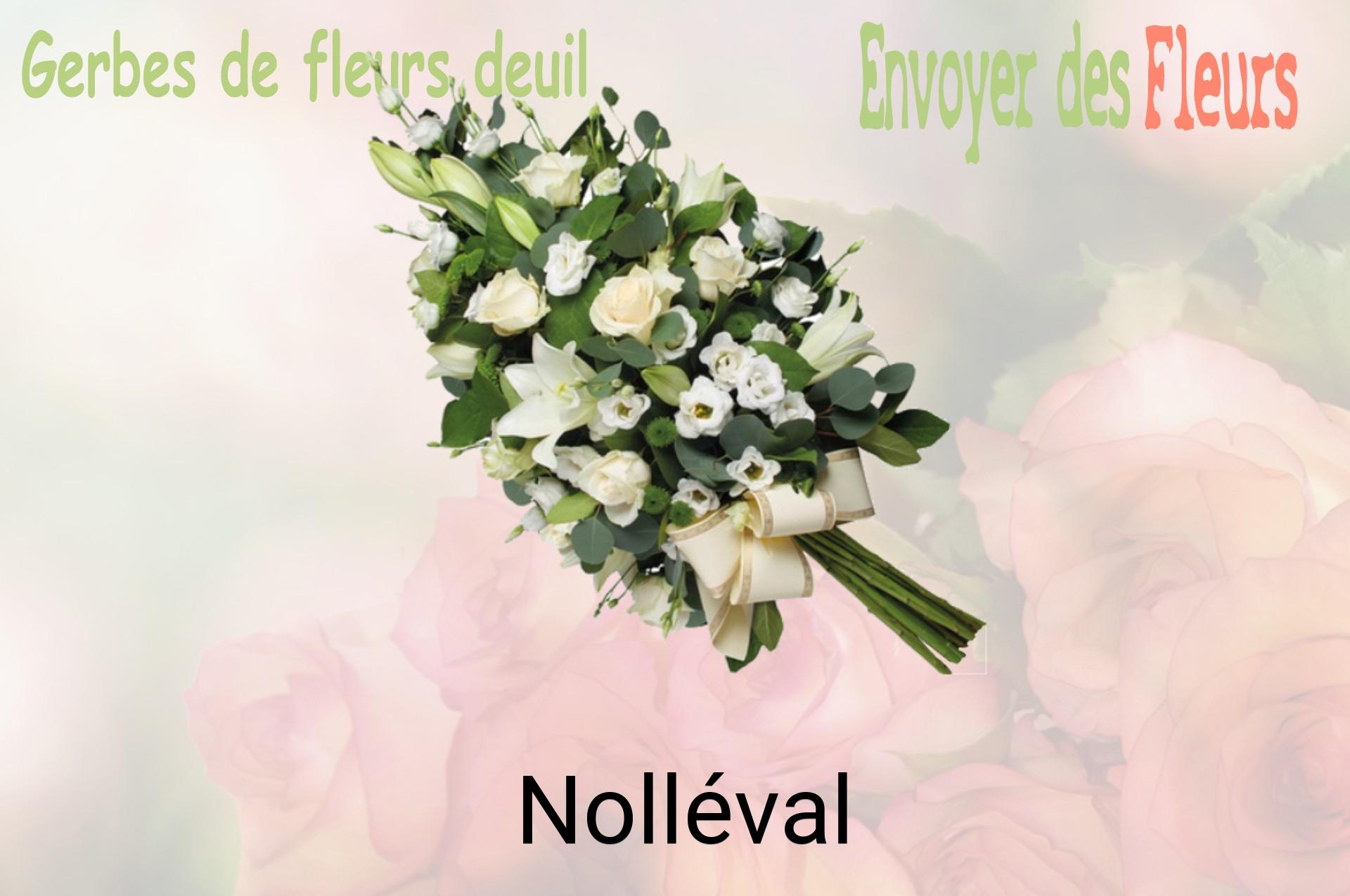 Gerbe de fleurs de deuil livrée à Nolléval